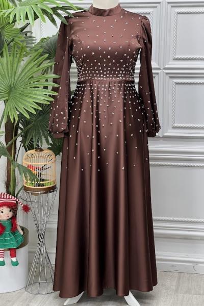 4532 Elbise Kahverengi