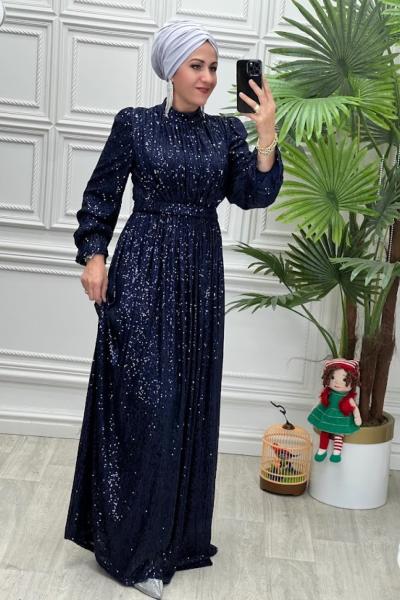 4561 Elbise Lacivert