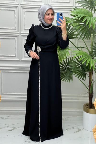 4602 Elbise  Siyah