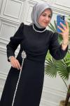 4602 Elbise  Siyah