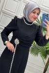 4602 Elbise  Siyah