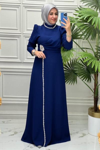 4602 Elbise  İndigo