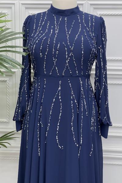 4630 Elbise Lacivert