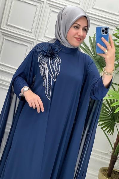 4758 Elbise  Lacivert