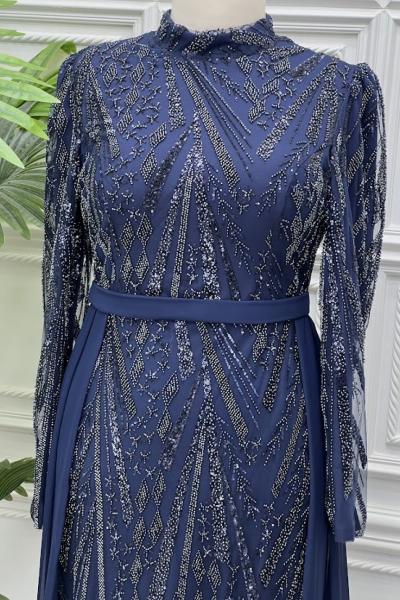 4765 Elbise Lacivert