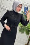 4809 Elbise  Siyah