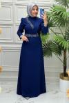 4809 Elbise  İndigo