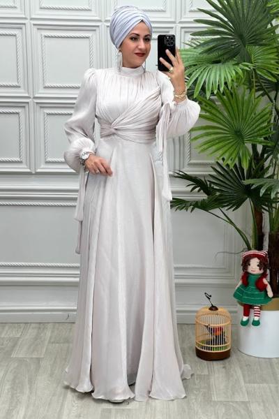 4823 Elbise Taş Rengi