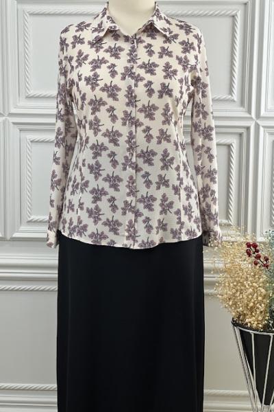 4847 Yapraklı Gömlek Gül