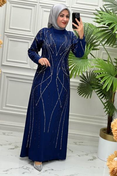 5001B Elbise  İndigo