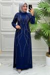5001B Elbise  İndigo