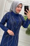 5001B Elbise  İndigo