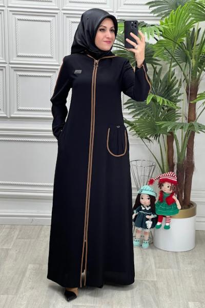 5004 Ferace Siyah Kahverengi