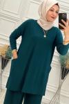 5015 Cepli Tesettür Takım Yeşil Yeşil