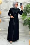 5016 Elbise  Siyah