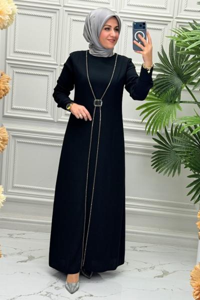5016 Elbise Siyah