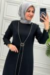 5016 Elbise  Siyah
