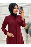5036 Yanı Taşlı Tunik Bordo Diğer