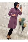 5036 Yanı Taşlı Tunik Mor Diğer