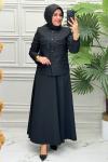 5041 Tunik Takım  Siyah