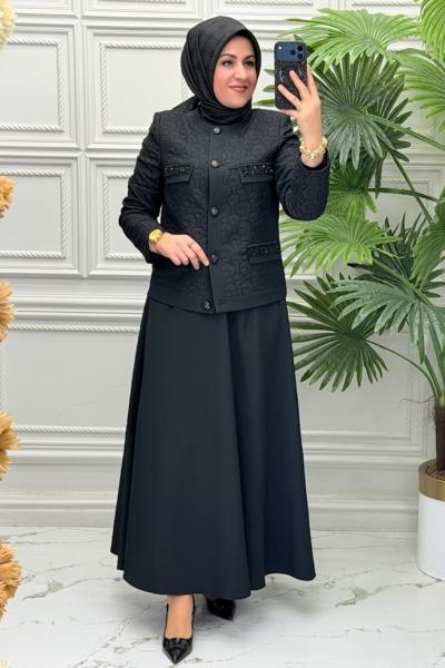 5041 Tunik Takım  Siyah