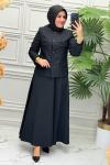 5041 Tunik Takım  Siyah