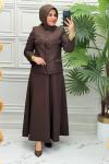 5041 Tunik  Takım  Kahverengi