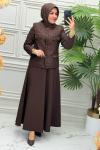5041 Tunik  Takım  Kahverengi