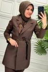 5042 Tunik Takım  Kahverengi