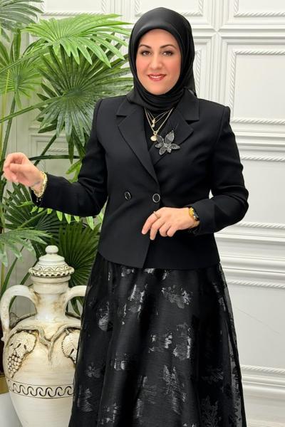 5044 Tunik Takım  Siyah