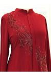 5047 Çiçek Taşlı Tunik Kırmızı Diğer