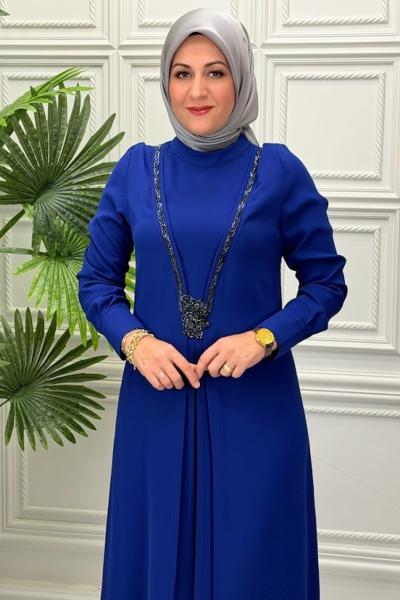 5061 Elbise   İndigo