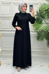 5061 Elbise  Siyah