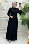 5061 Elbise  Siyah