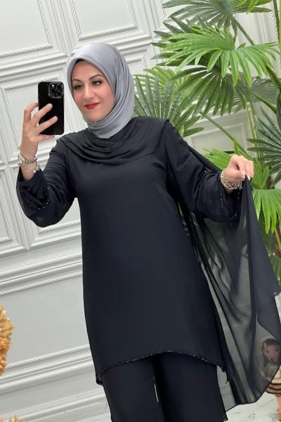 5078 Tunik Takım  Siyah