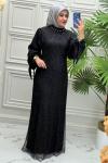 5107 Elbise  Siyah