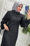 5107 Elbise  Siyah