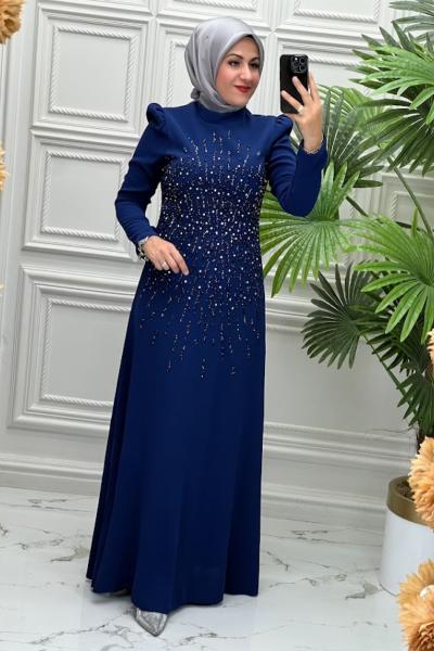 5113 Elbise   İndigo
