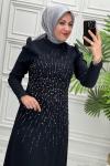 5113 Elbise  Siyah