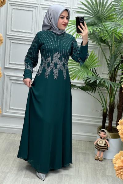 5114 Elbise Zümrüt