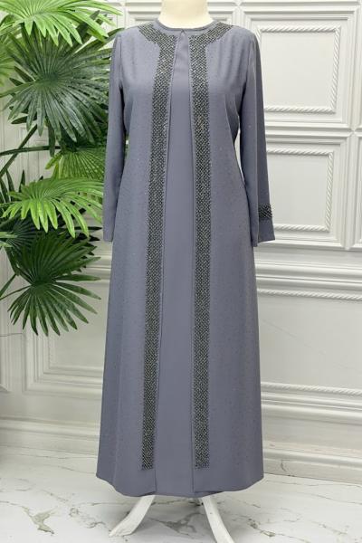 5122 Elbise  Gri
