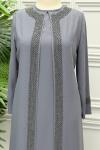 5122 Elbise  Gri