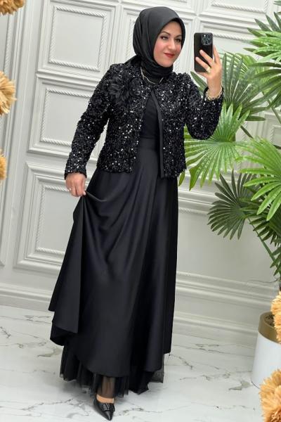 5128B Tunik Takım  Siyah