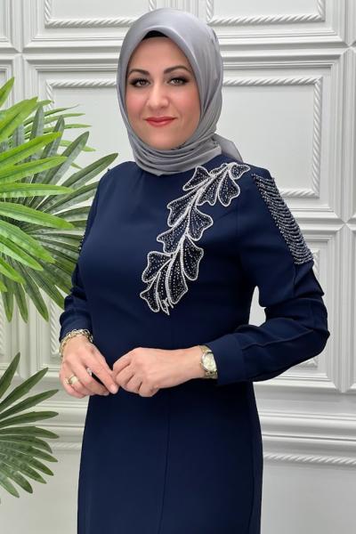 5134B Elbise  Lacivert