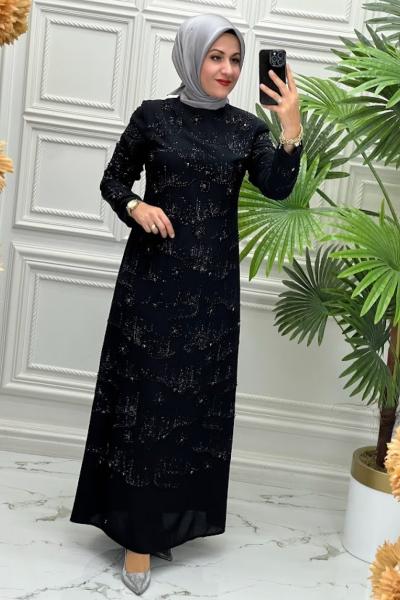 5138B Elbise  Siyah