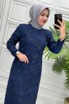 5138B Elbise  Lacivert