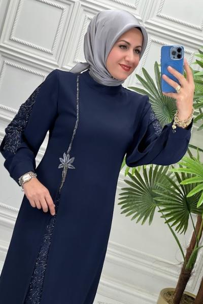 5151 Elbise   Lacivert