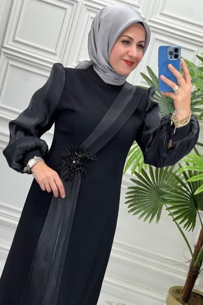 51677 Elbise  Siyah