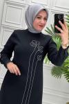 5172 Elbise  Siyah