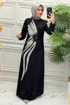 5177 Elbise  Siyah